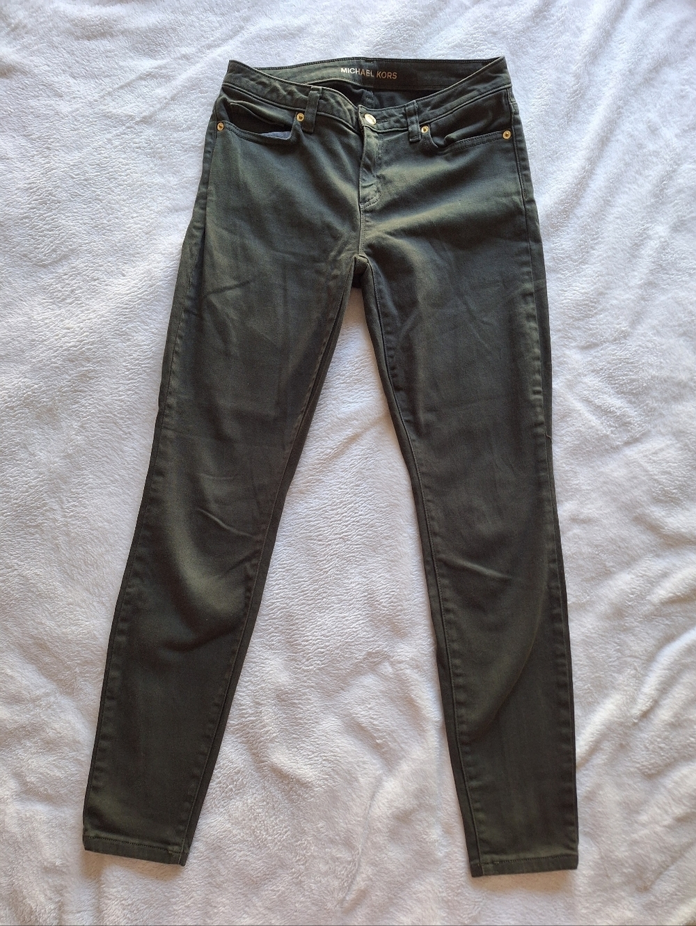 Michael Kors Izzy Skinny Jeans Women’s Size 4 Olive Green